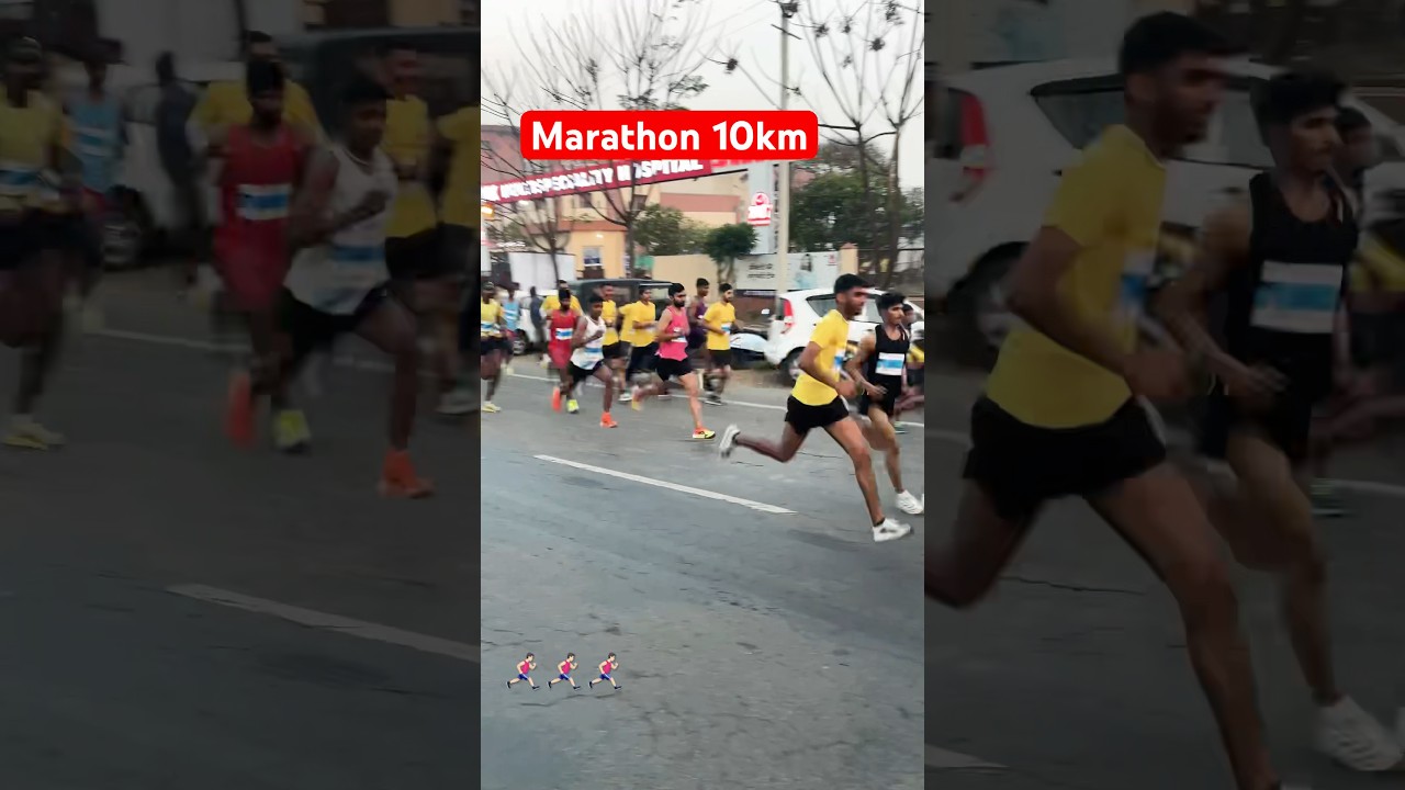 10km Marathon 🏃🏻&zwj;♂️&zwj;➡️#marathon #video #viralvideo #public #tratraining#cricket #running