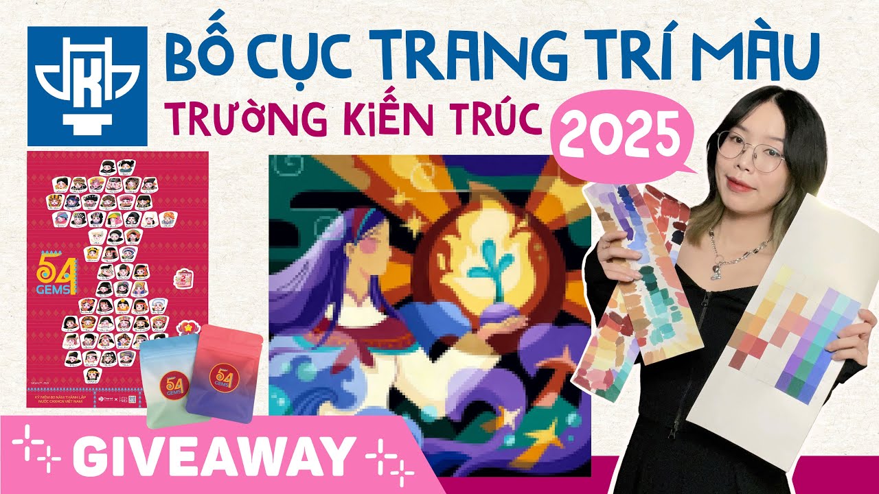 Bố cục trang trí màu Kiến Trúc 2025