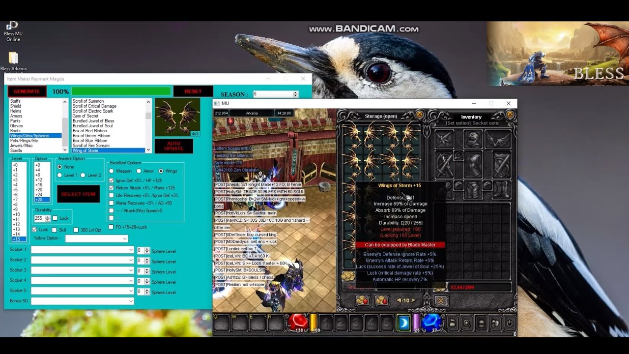 Mu Bless x300 Sparta | ITEM MAKER HACK