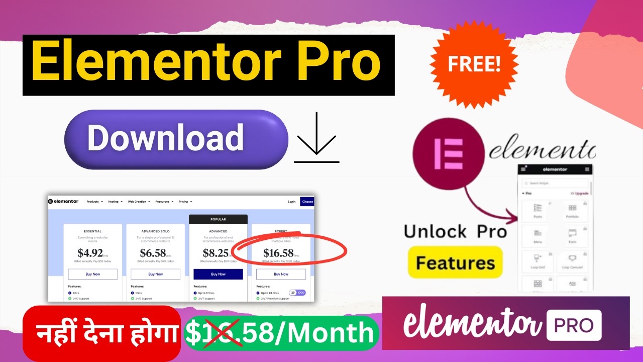 How to Activate Elementor Pro Plugin Free Download Without a Product Key ~ elementor pro license key