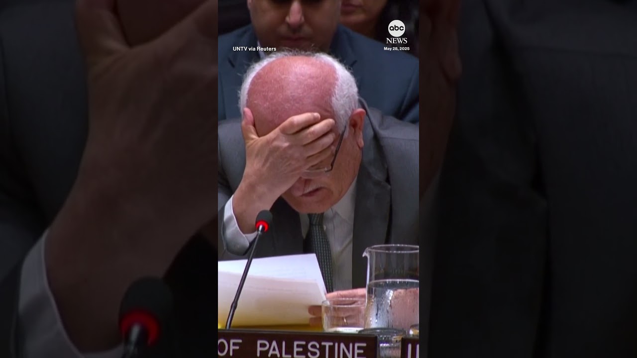 Palestinian ambassador to the United Nations overcome with emotion