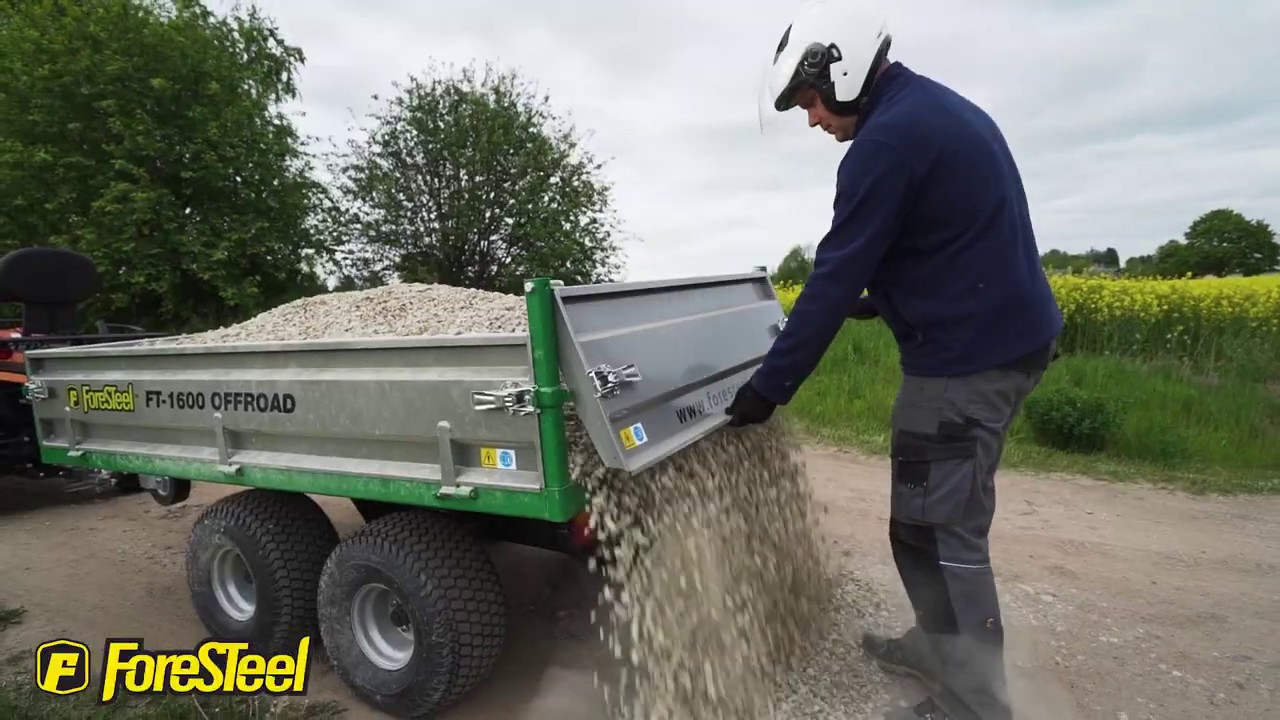 Foresteel FT-1600 OFFROAD - Premium class tipping trailer for your tractor, loader or ATV/UTV