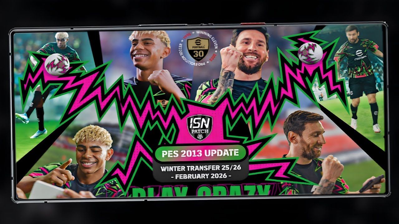 ISSO AQUI TA INCRIVEL PES 2013 COM PATCH ISN 26 TIMES ATUALIZADOS RODANDO LISO!