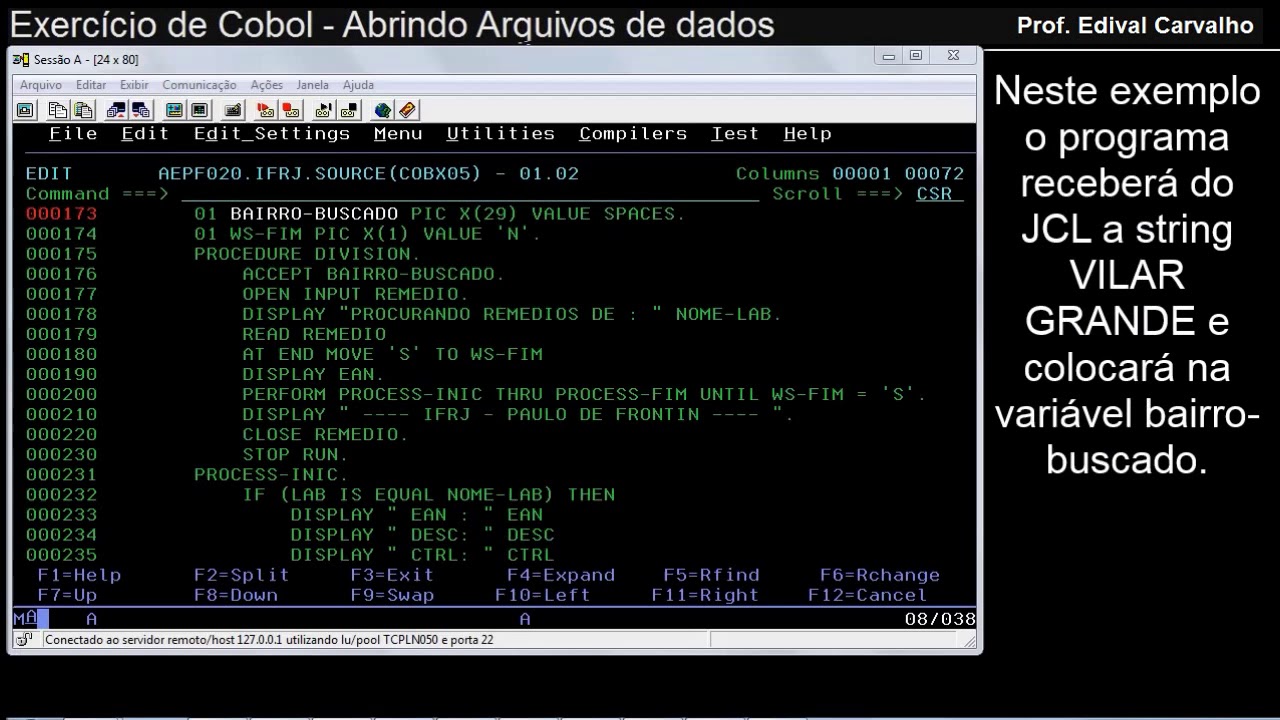 09 Cobol lendo Arquivos de Dados