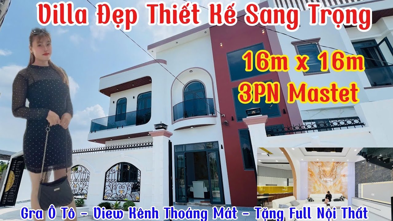 Villa Đẹp Như Resort – Diện Tích 16x16m, 3PN Master, Gara ÔTô - View Kênh Mát Mẻ #sanvuondep #nhadep