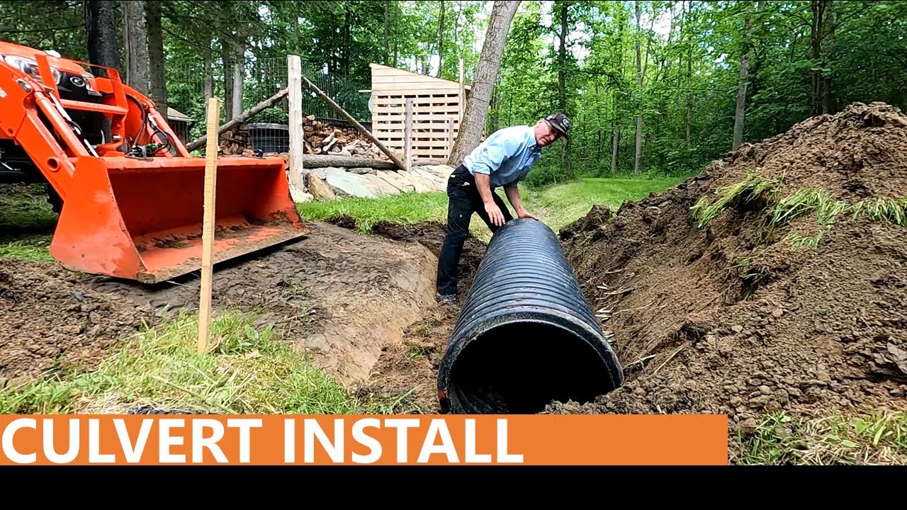 96 - Installing A Culvert | Kubota LX2610 Compact Tractor