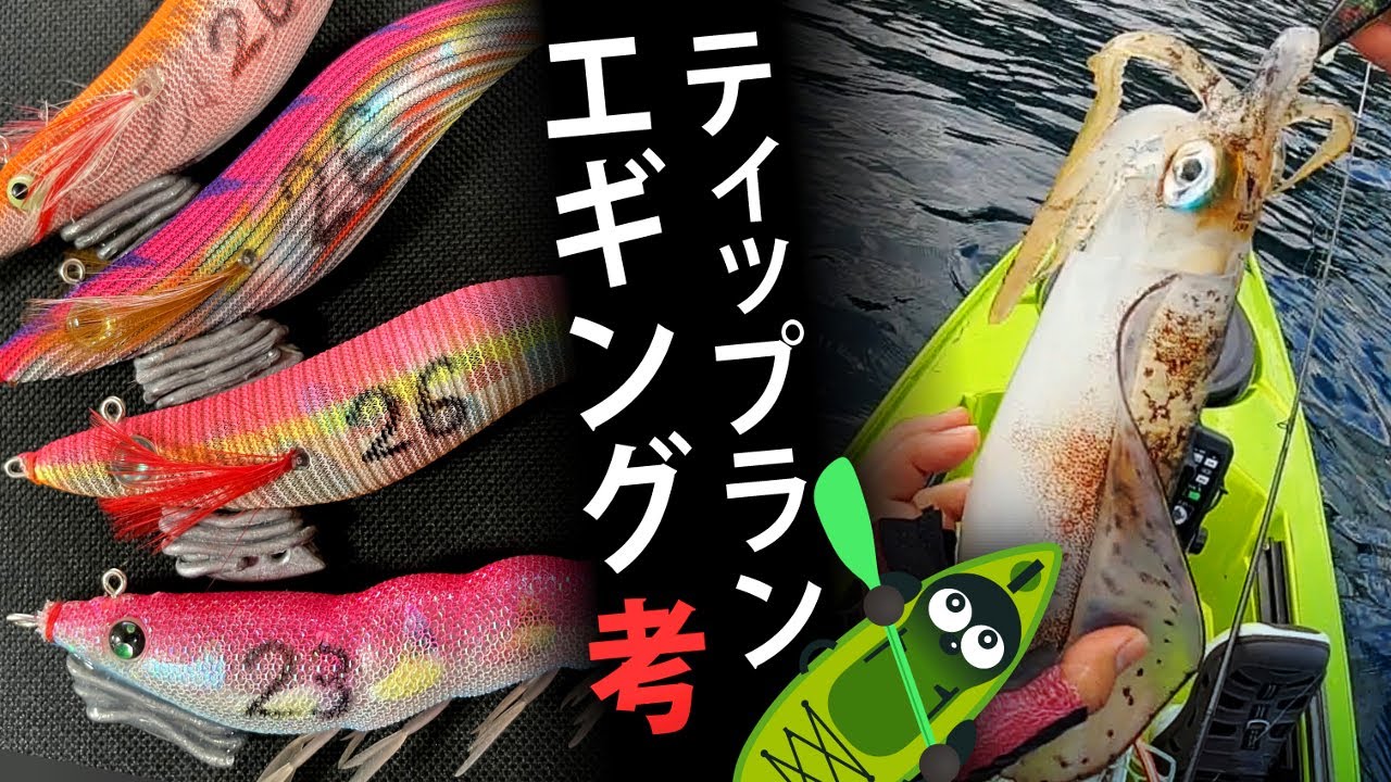 カヤック・ティップランエギングの釣り方！雨が降った後のアオリイカ　10月秋のカヤックフィッシング