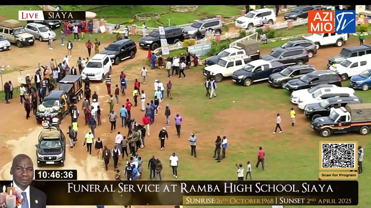 See how the body or Raila's aide George Oduor arrived at Ramba School, Siaya County ahead of burial