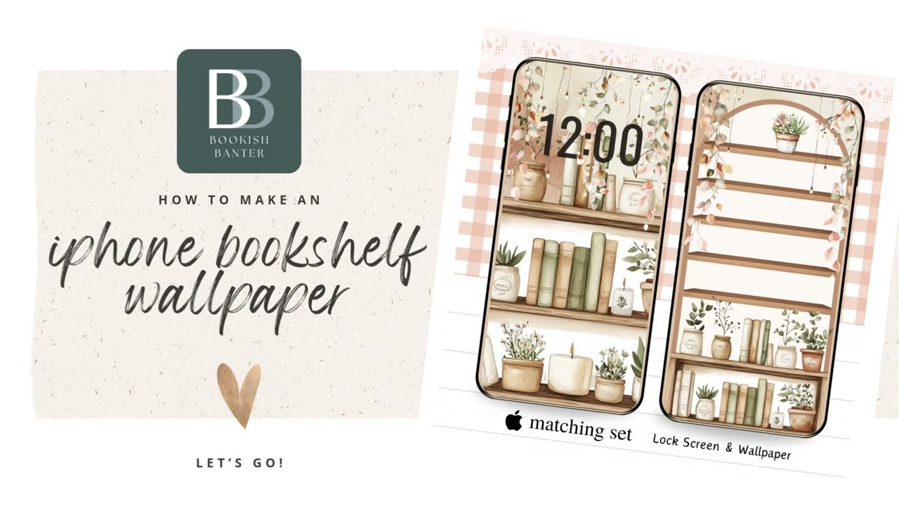 How To Make a Cute Bookish iPhone Wallpaper in Canva (Step-by-Step) Boho Theme