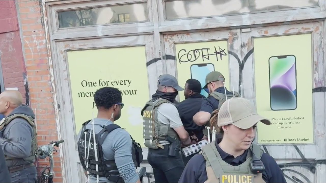 ICE clashes with large crowd in Manhattan