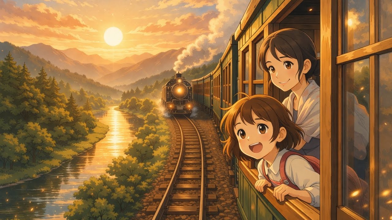 A Little Girl’s Train Journey 🚂 | Bubbly Ghibli ASMR