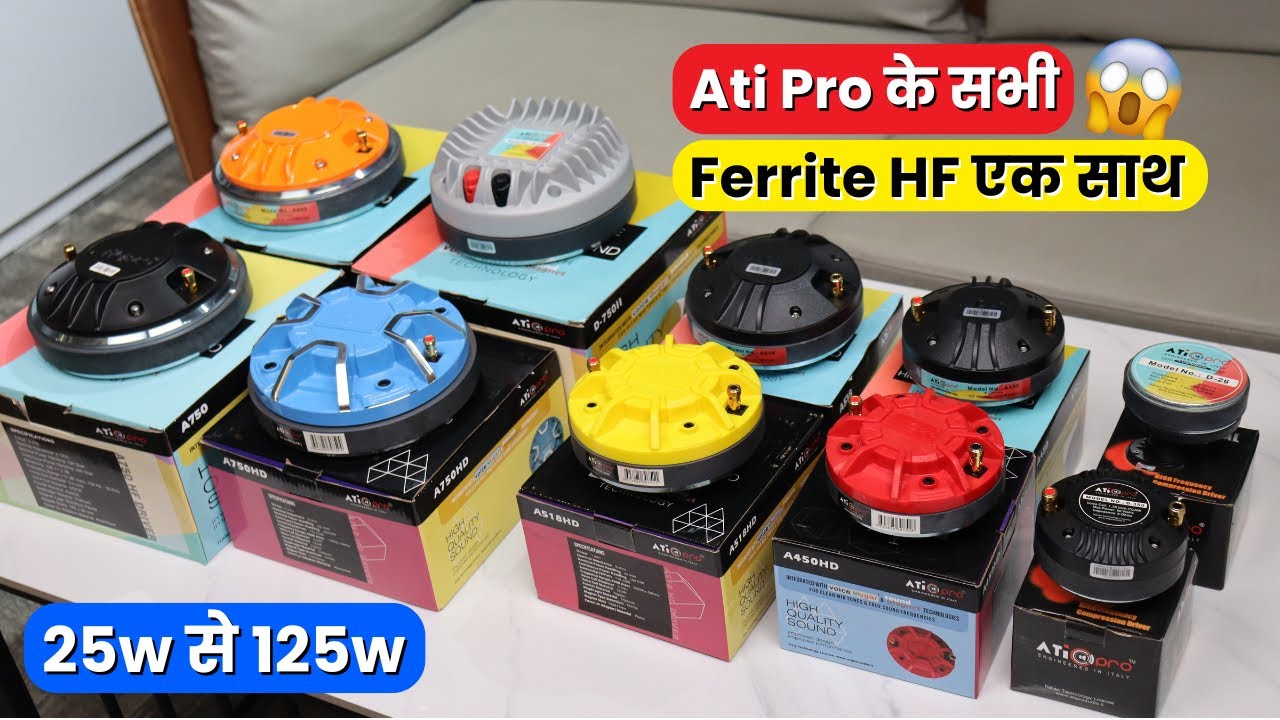 Atipro के Ferrite HF Drivers की पूरी रेंज | 450, 518, 750, 800 HF | DJ Guruji 🔥