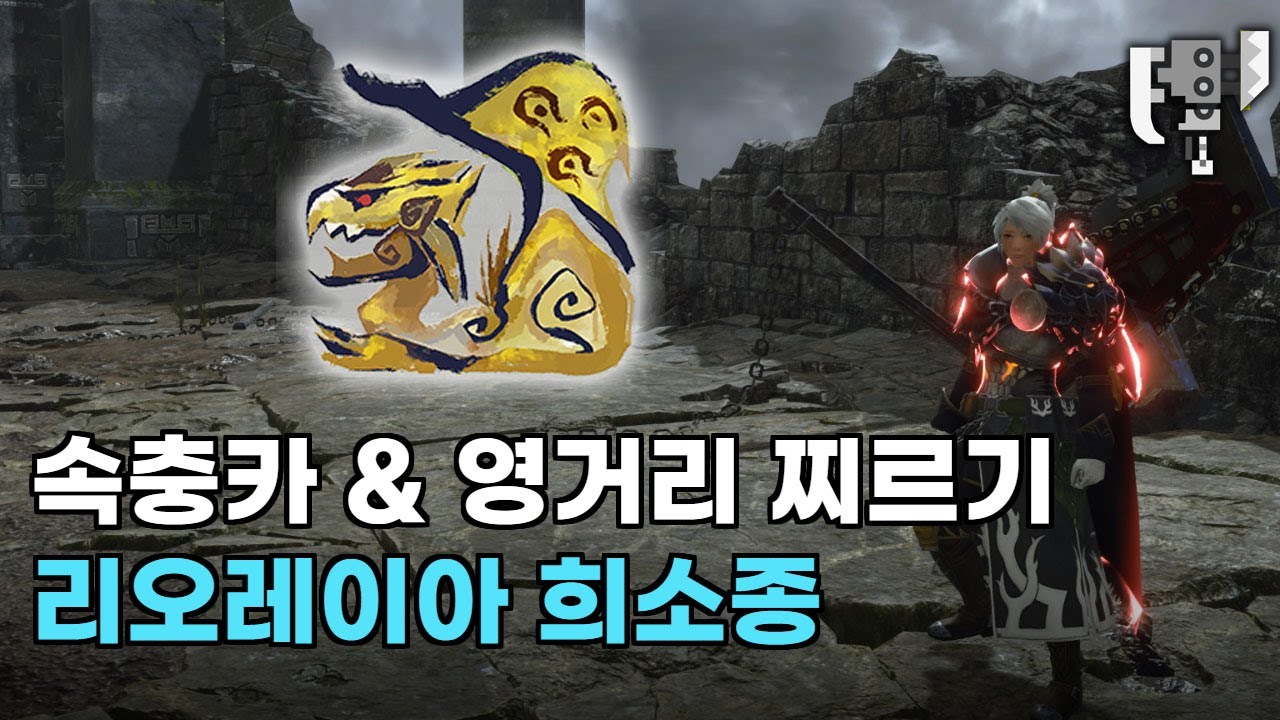 [몬헌 썬브레이크] 슬액. 속충카&영거리 찌르기. 금화룡 리오레이아 희소종 토벌.