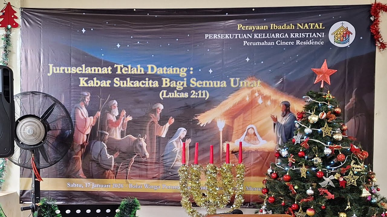 Live streaming Ibadah & Perayaan Natal 2025 Klrga Kristiani Cinere Residence