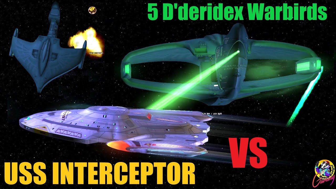 USS Interceptor VS 5 Romulan D'deridex Warbirds & More - Star Trek Starship Battles