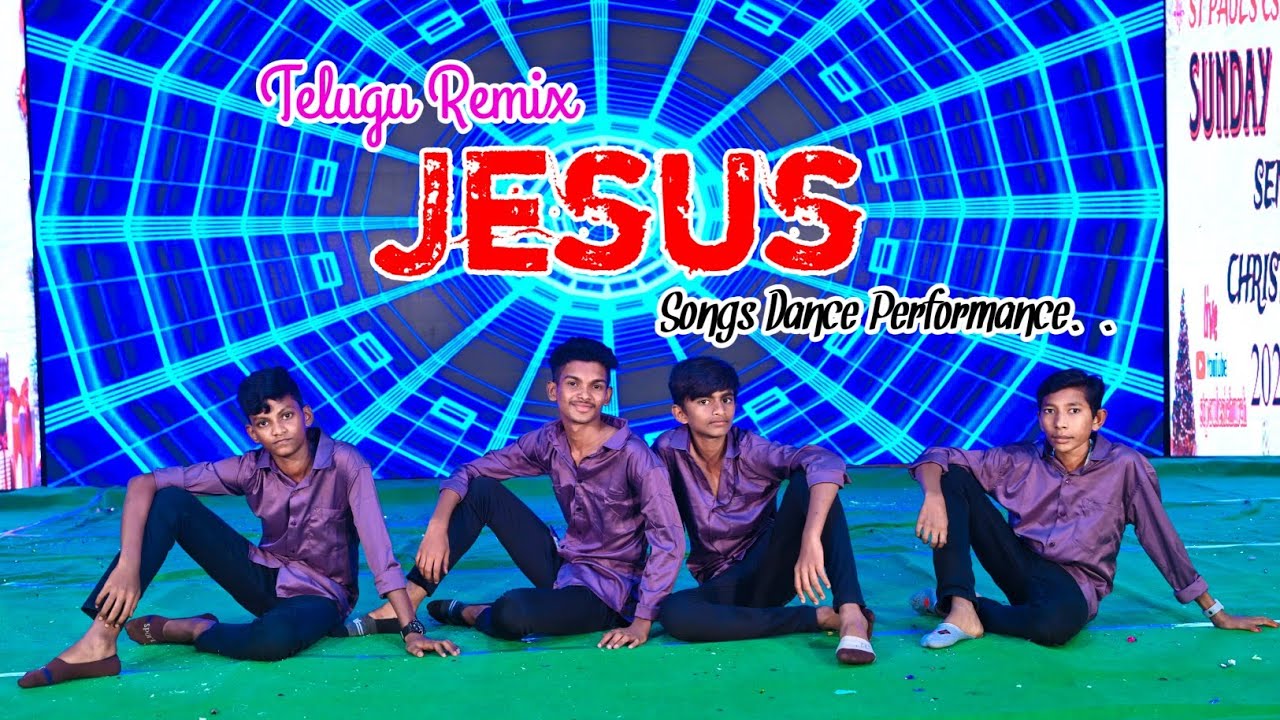 Telugu Remix JESUS Songs Dance Performance 2024 // St Pauls CSI Church Atmakur