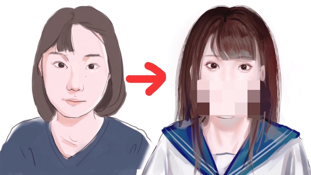 用畫畫告訴你化妝可以為女生帶來多大改變！#板繪 #畫畫 #繪畫 #教程 #drawing