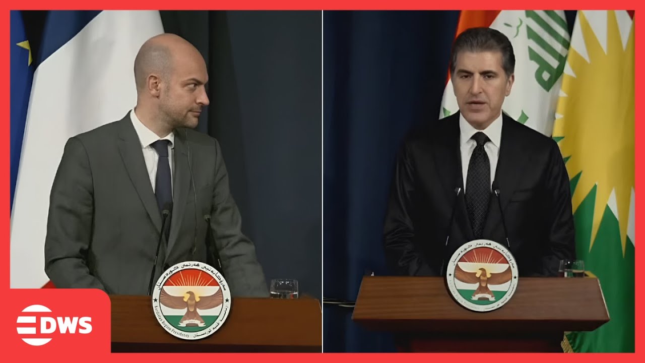 FULL Joint Briefing: French FM Barrot Meets Kurdistan Leader in Erbil | DWS News | AC1F
