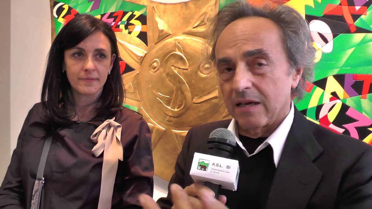 Ugo Nespolo e Sabrina Muschiato - Intervista - alla mostra 