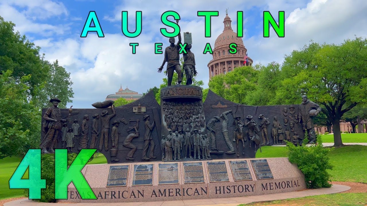 Texas State Building Walk, Austin USA 4K - UHD