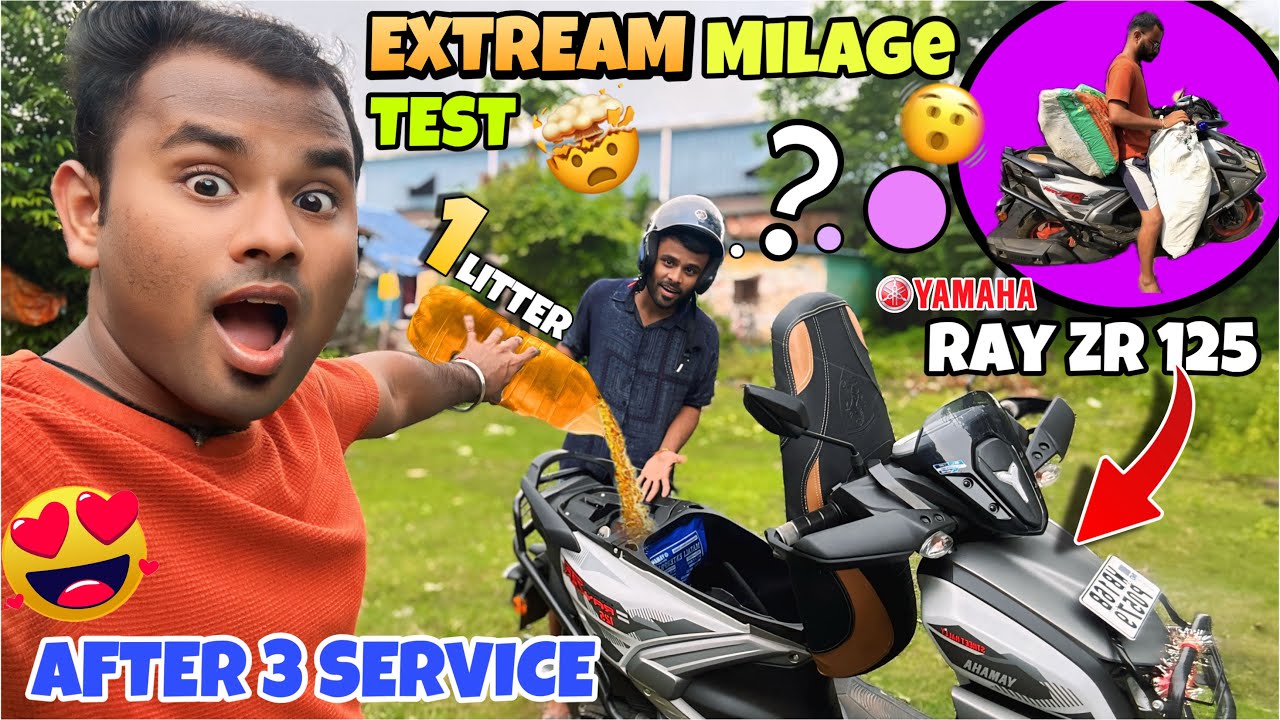 Yamaha Ray ZR 125 Street Rally 1Litter Mileage Test 🔥( Extream ) Test results 😱 will shock you 😳