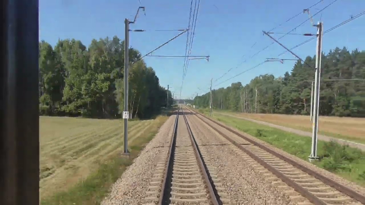 Rearview IC Silesia na odcinku Włoszczowa Płn - Opoczno Południe