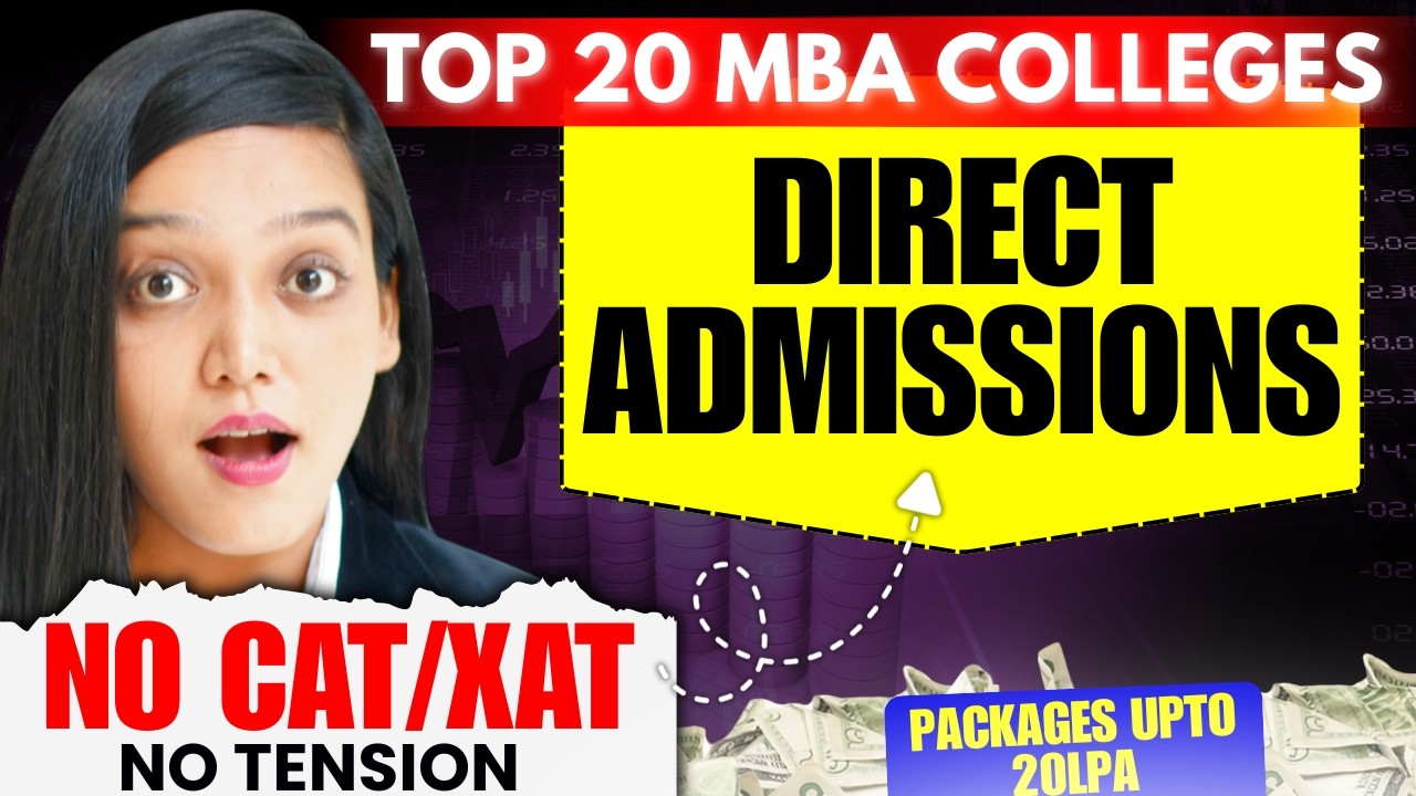 Top 20 MBA Colleges Offering Direct Admissions | MBA Colleges Without Entrance Exams #mba