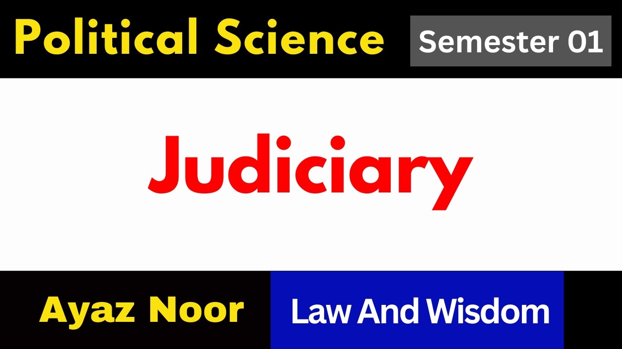 Judiciary || Political Science || Ayaz Noor