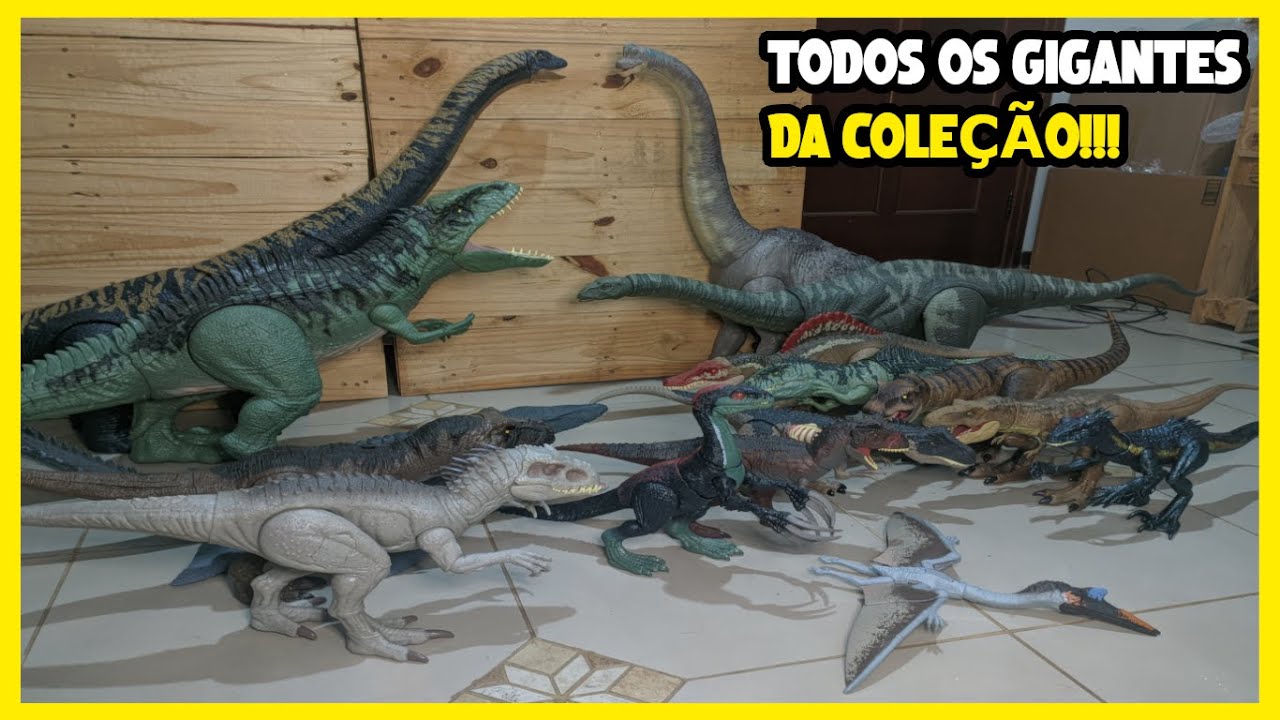Toda Coleção De Dinossauros Gigantes Jurassic World Mattel