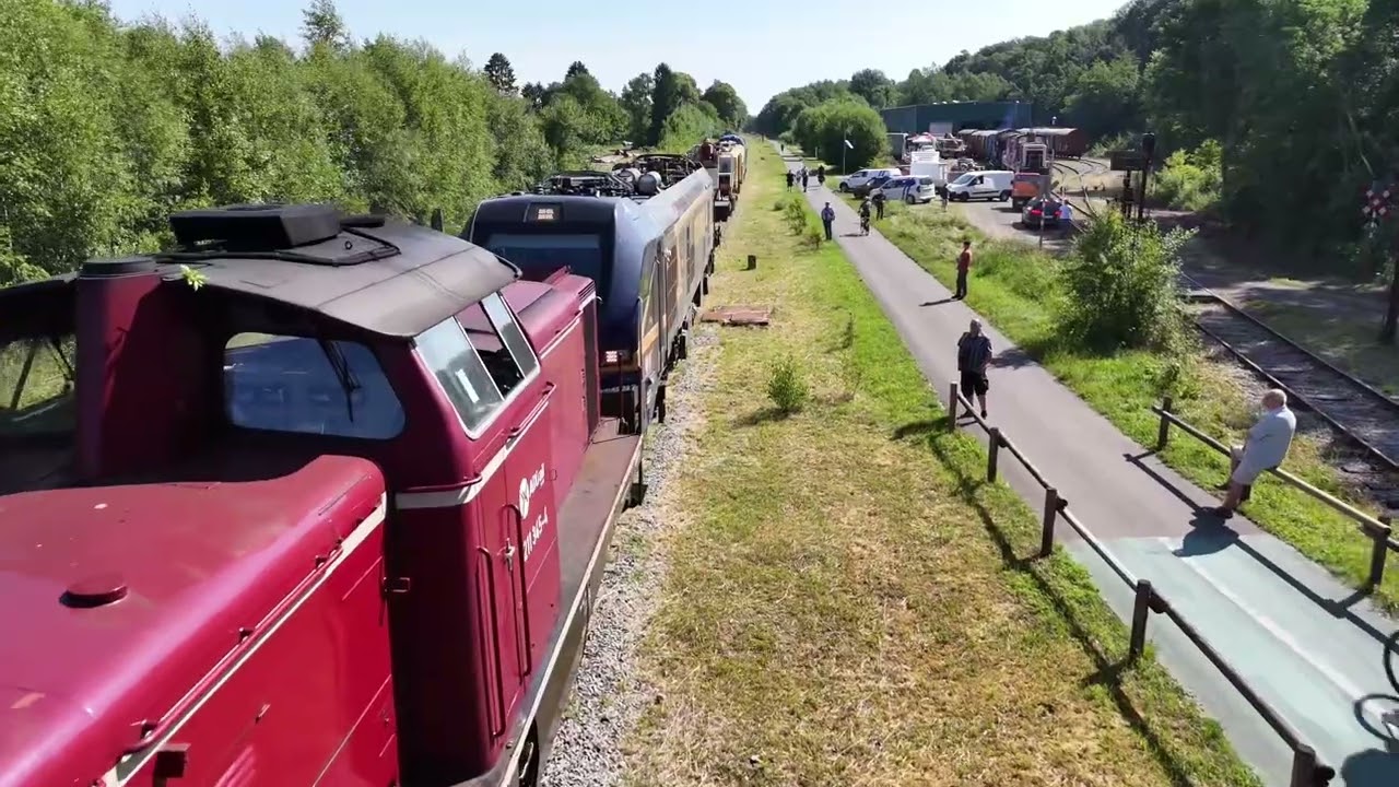 Bahnhofsfest 2025 in Raeren von oben