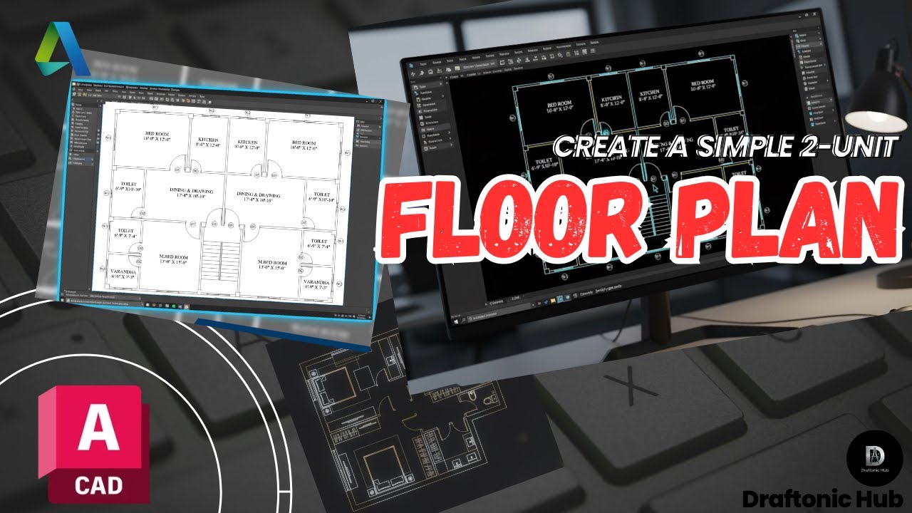 AutoCAD Floor Plan Tutorial for Beginners (Bangla) | Draftonic Hub