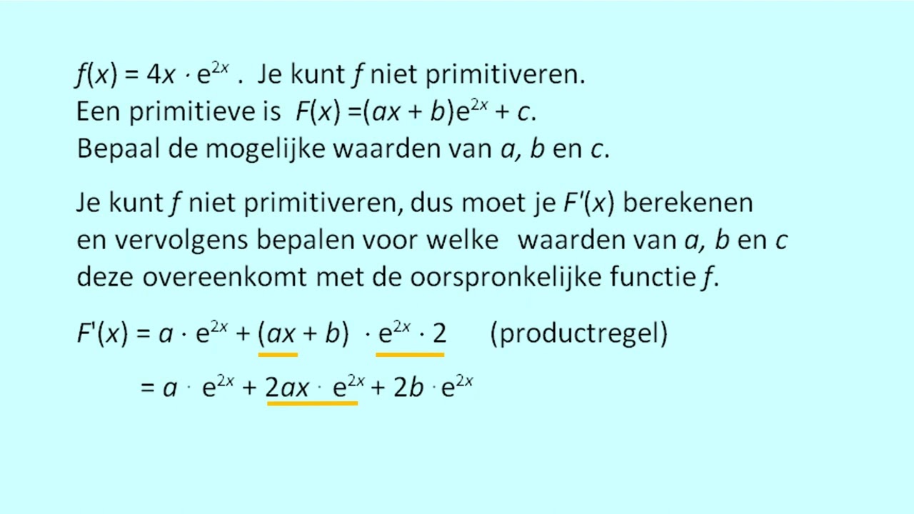 Gegeven primitieven controleren
