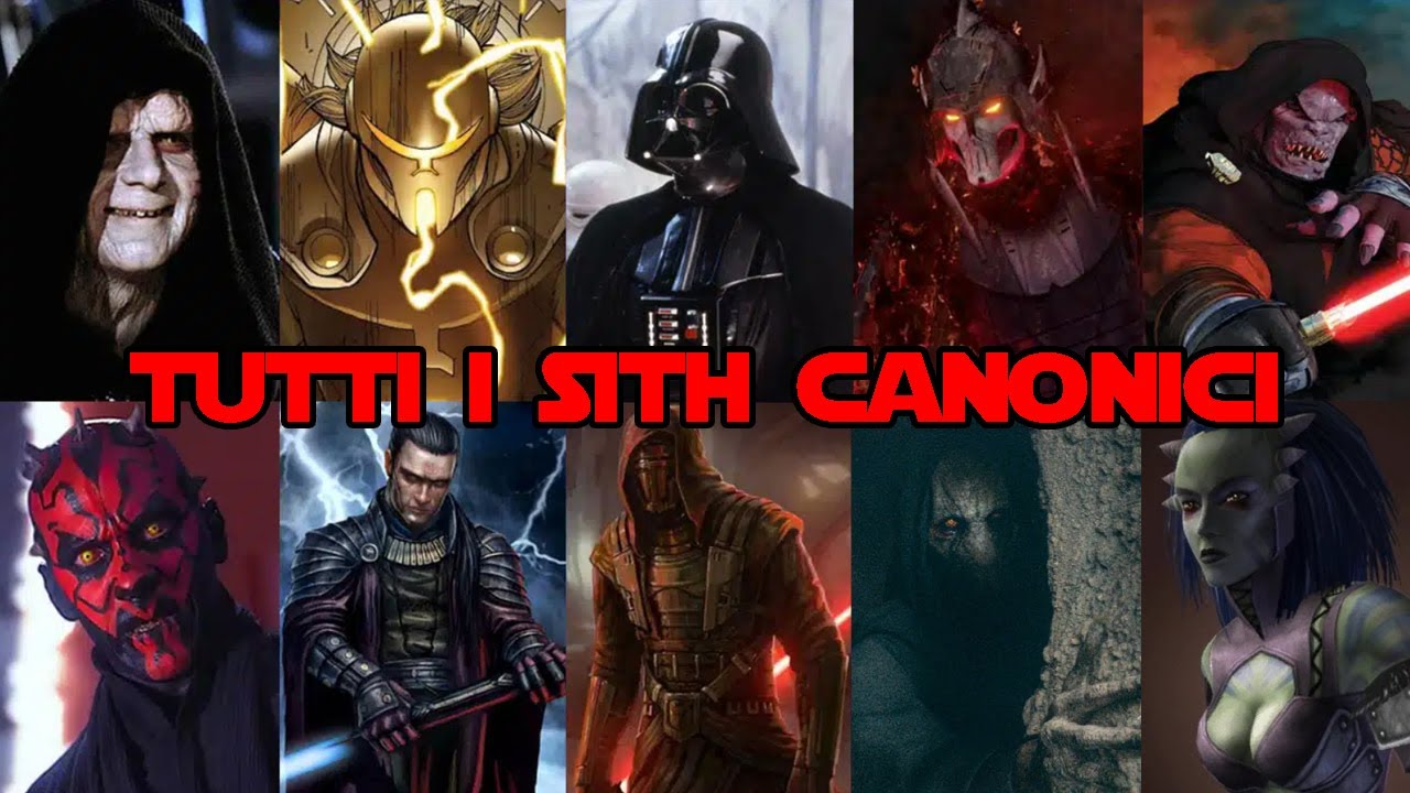 Tutti i SITH che fanno parte del CANONE di Star Wars