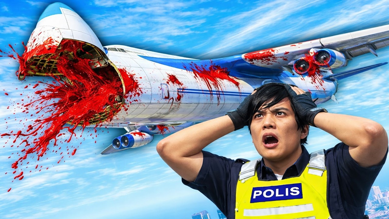 飛機裡全都是血！救命啊！Flying a Plane Filled with BLOOD in GTA 5!