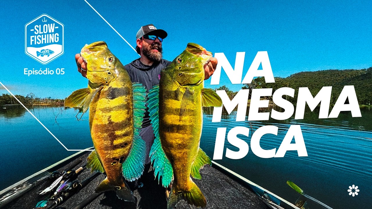 ATAQUE DUPLO NA MESMA ISCA! TUCUNARÉ AZUL GIGANTE no Lago do Manso