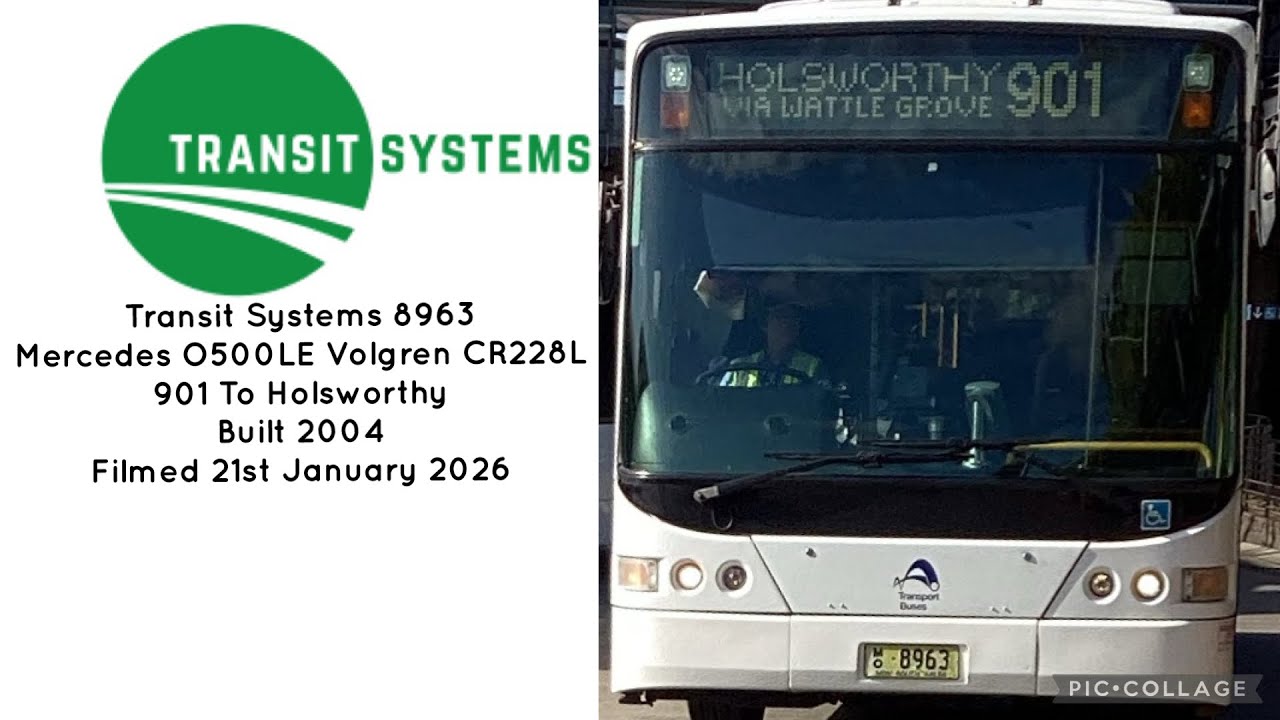 Transit Systems (8963) Mercedes O500LE Volgren CR228L 901 To Holsworthy