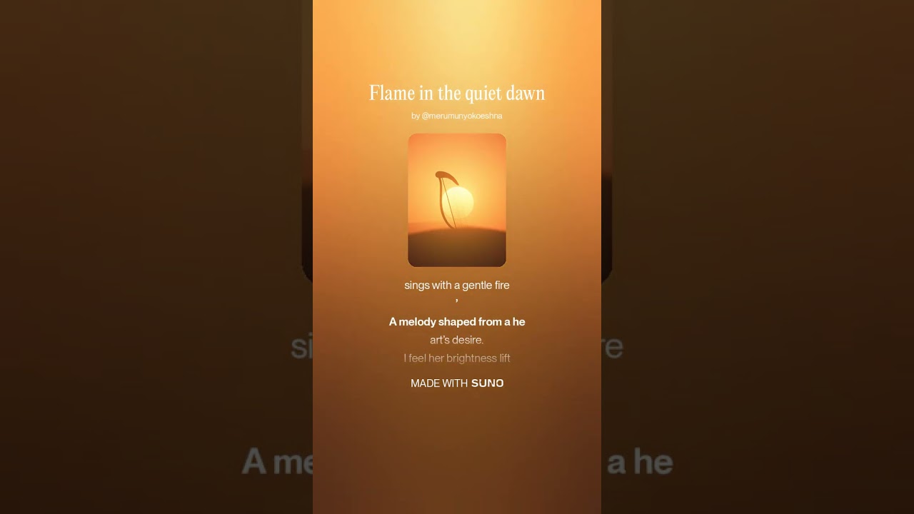 Flame in the quiet dawn