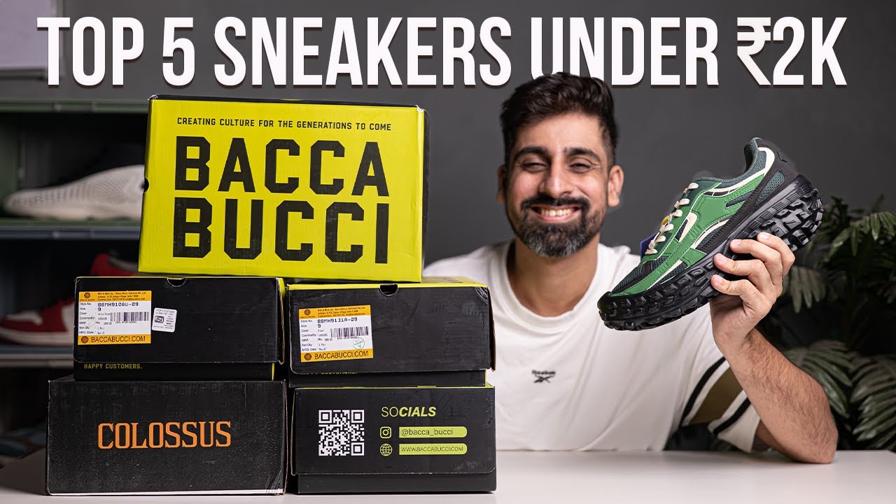TOP 5 BACCA BUCCI SNEAKERS UNDER 2K | INDIAN BRAND