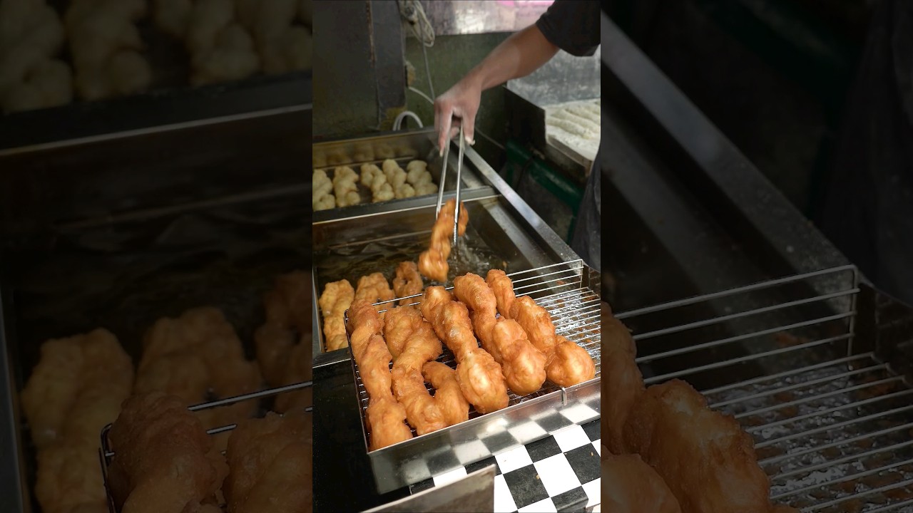 Sweet & Chewy Fried Twist Donuts, kkwabaegi│Korean Street Food│#shorts