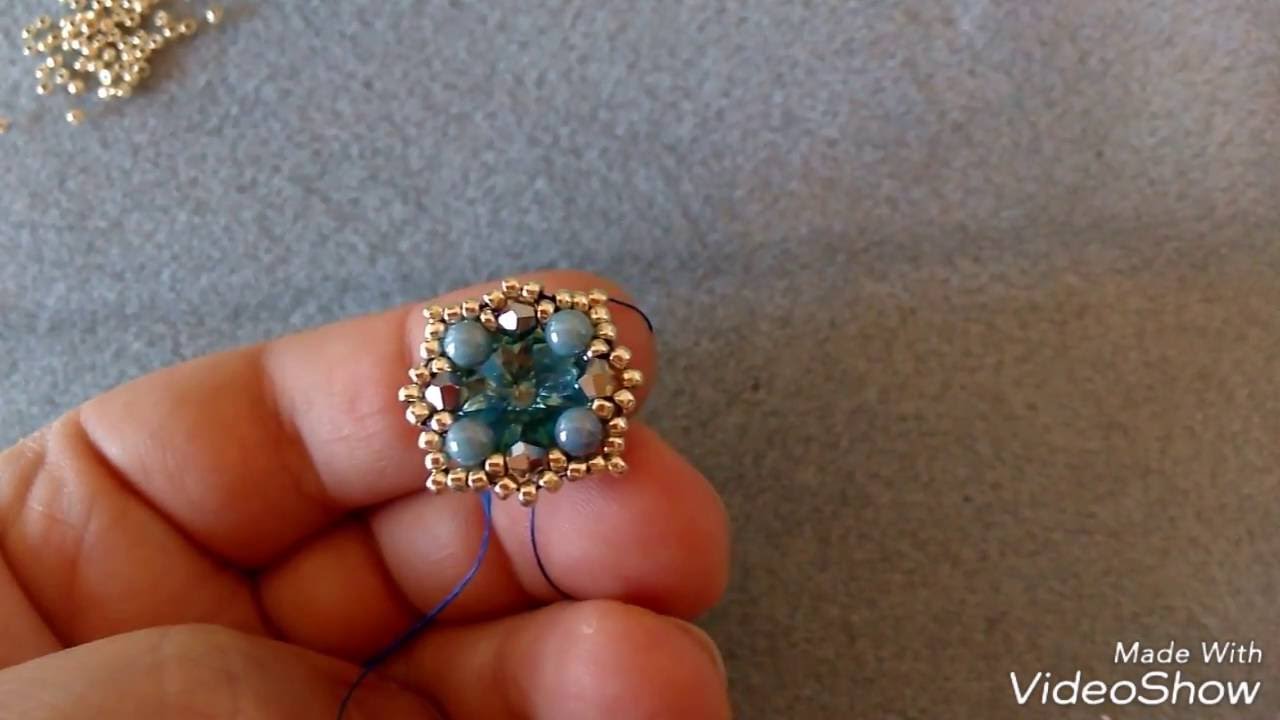 Come incastonare un rivoli da 12mm con perle e bicono