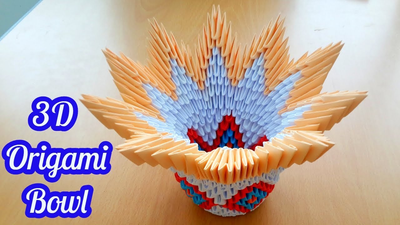 how to make 3D Origami Bowl Tutorial origami bowl by are life kā padarīt 3D Origami Bowl
