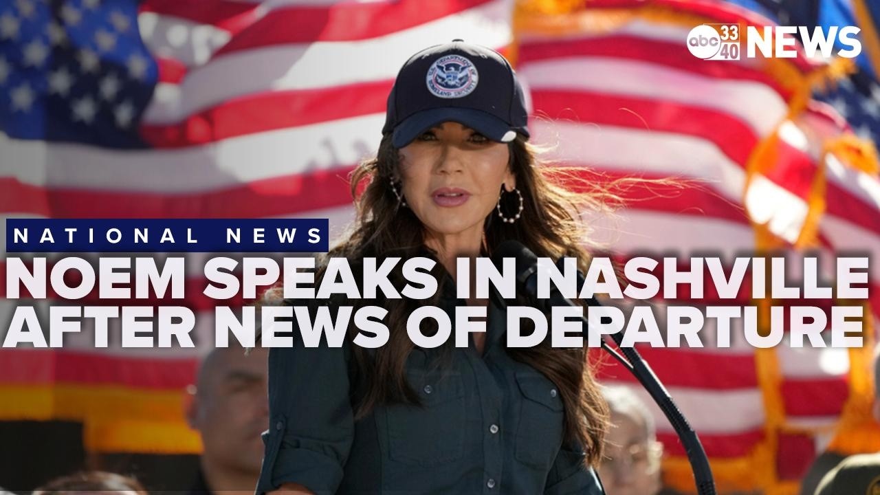 Kristi Noem speaks in Nashville following announcement of her departure from Homeland Security