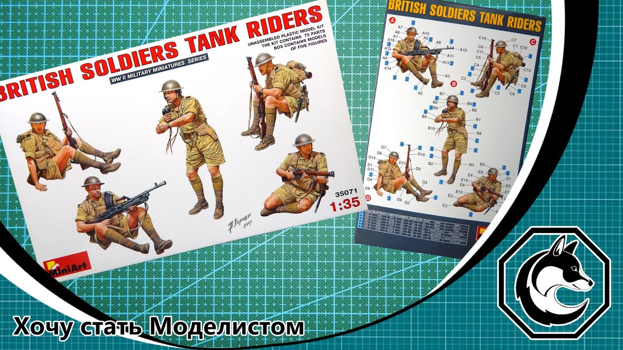 Обзор набора фигур British Soldiers Tank Riders MiniArt 35071