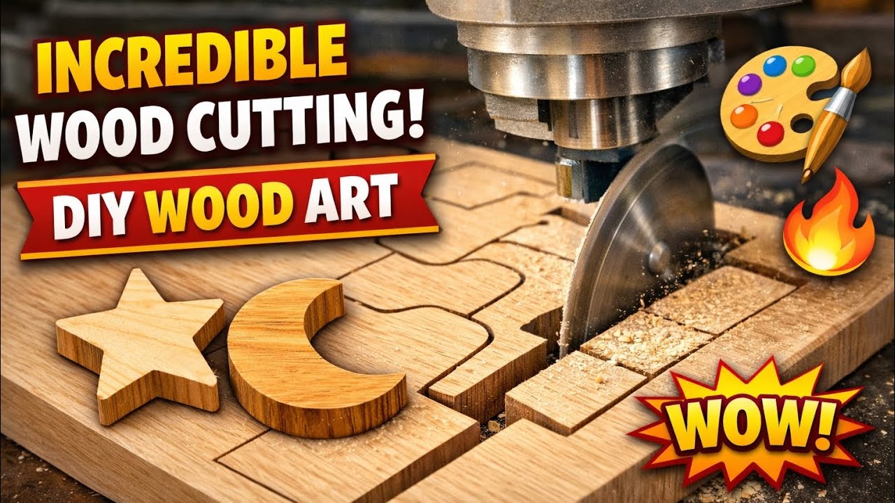 Amazing Wood Cutting DIY Art | Satisfying Woodworking Process