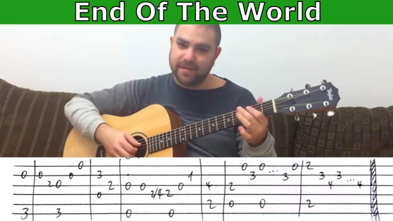 Fingerstyle Tutorial: End of the World - Guitar Lesson w/ TAB