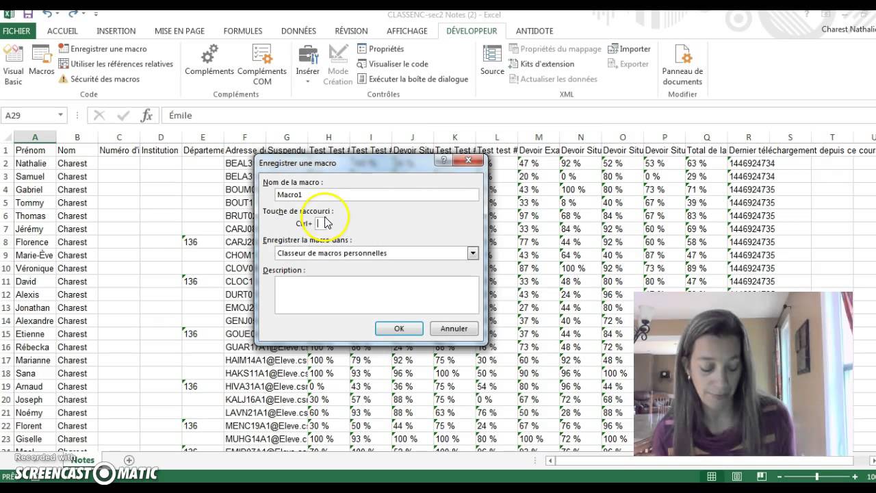 Créer une macro dans Excel
