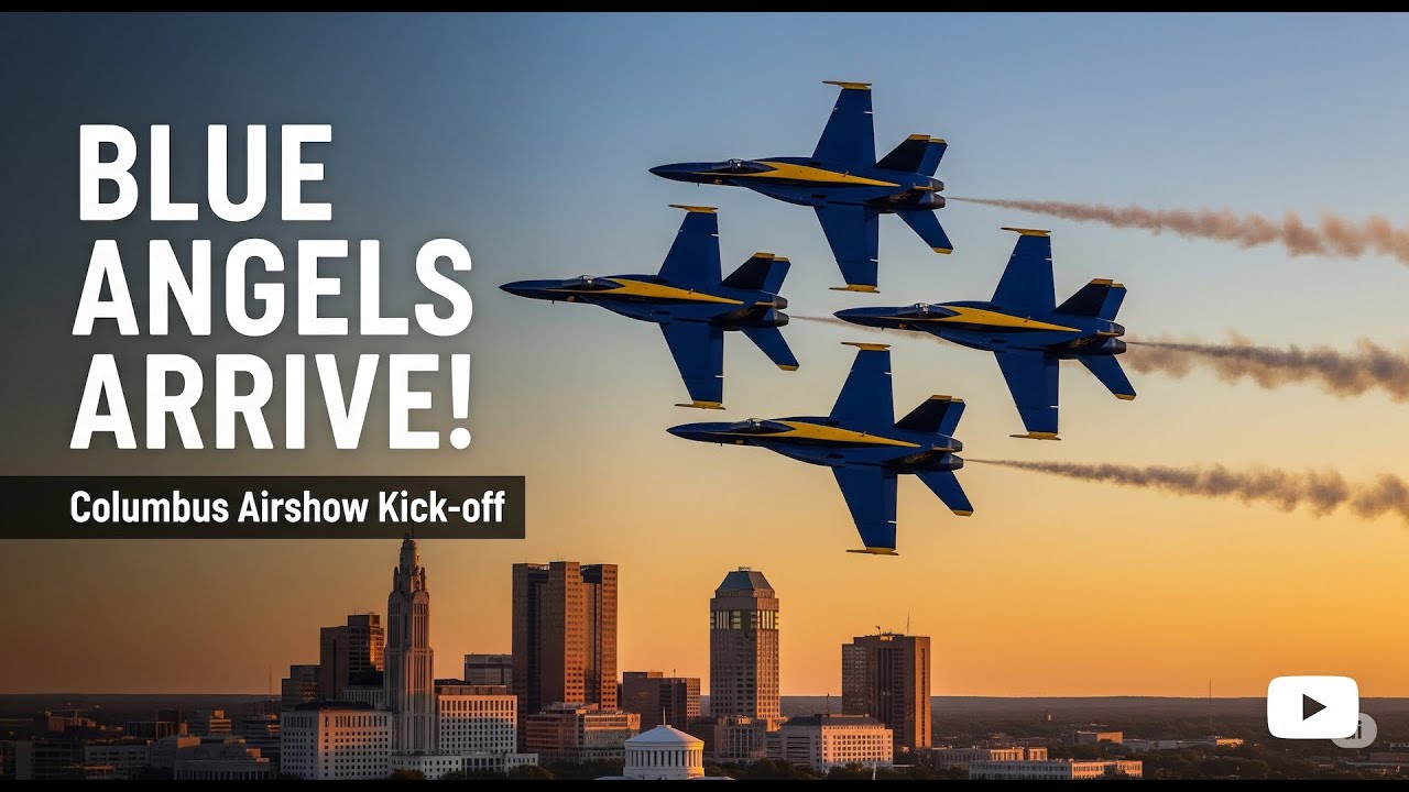 LIVE: Columbus Airshow Arrivals, Practice Blue Angels Circles & Arrivals and more 2025