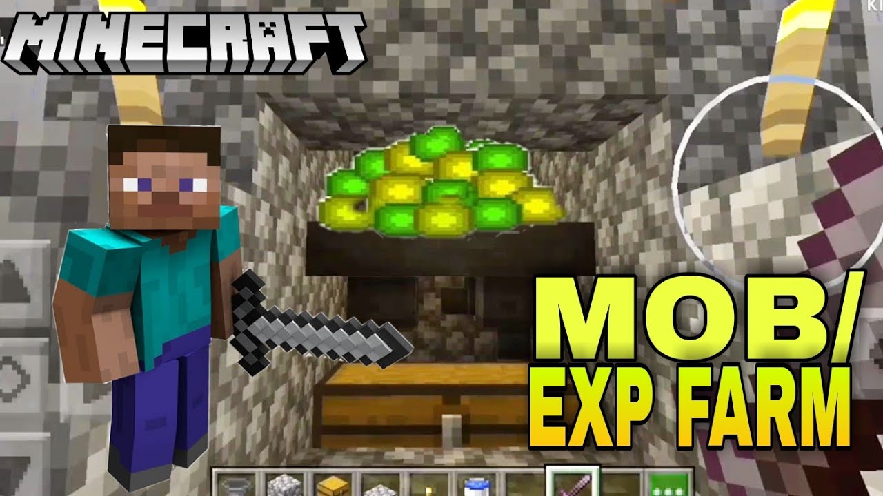 Minecraft EASY MOB XP FARM TUTORIAL! 1.17 [ POCKET EDITION ]