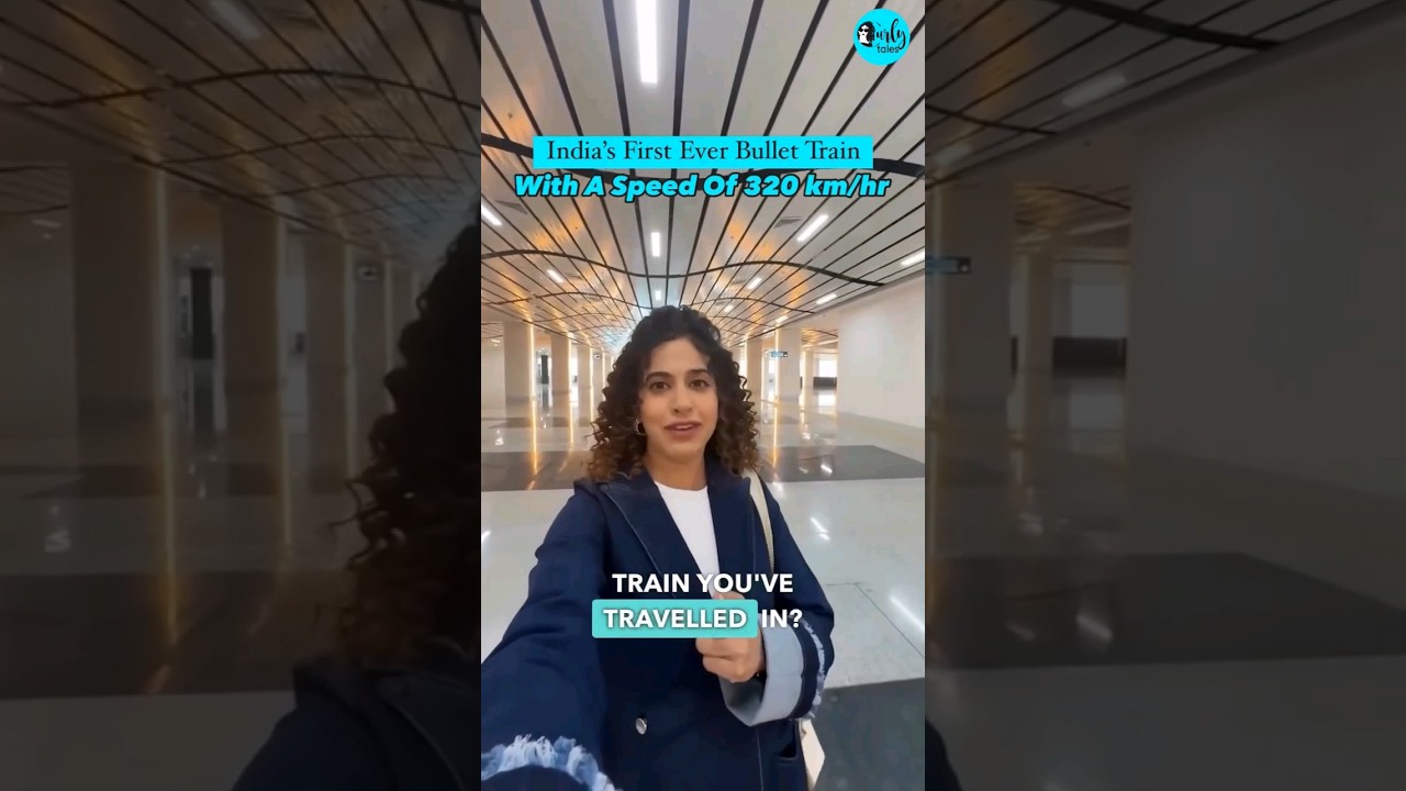 Hello From Sabarmati Bullet Train Station | India's First Ever Bullet Train | curly Tales #shorts