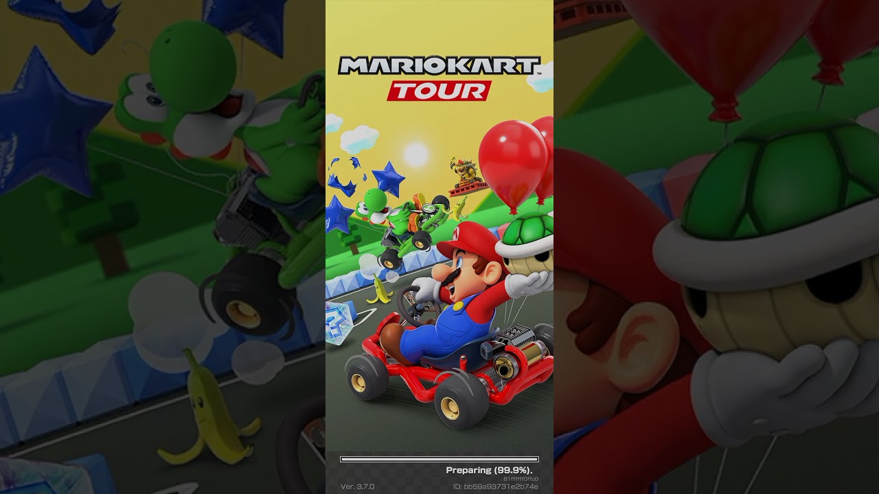 Mario kart gameplay for mobile game.